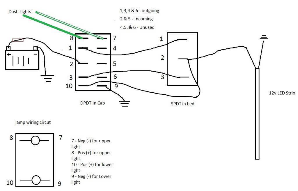 carling dpdt rocker switch wiring diagram