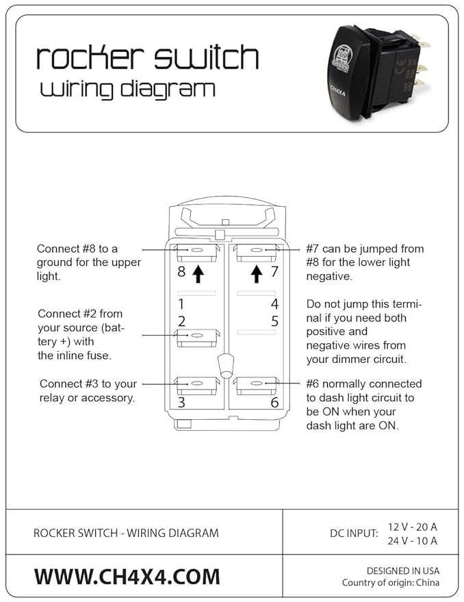 carling rocker switch 6 blade wiring diagram