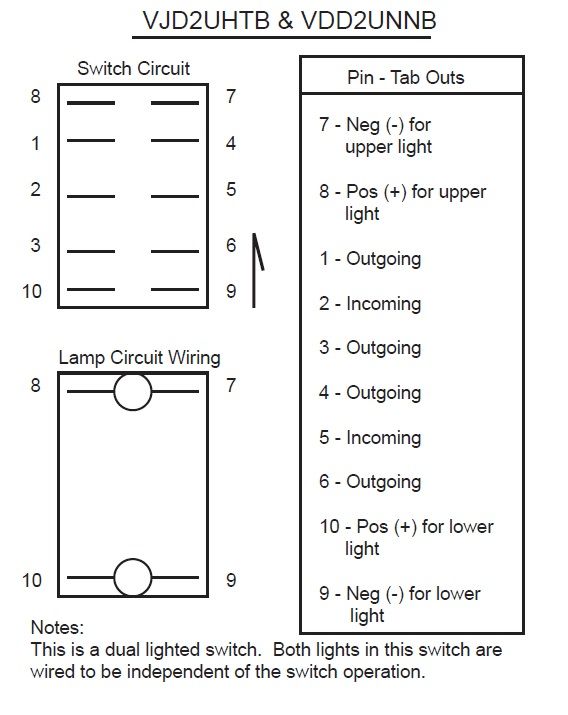 Carling Rocker Switch 6 Blade Wiring Diagram