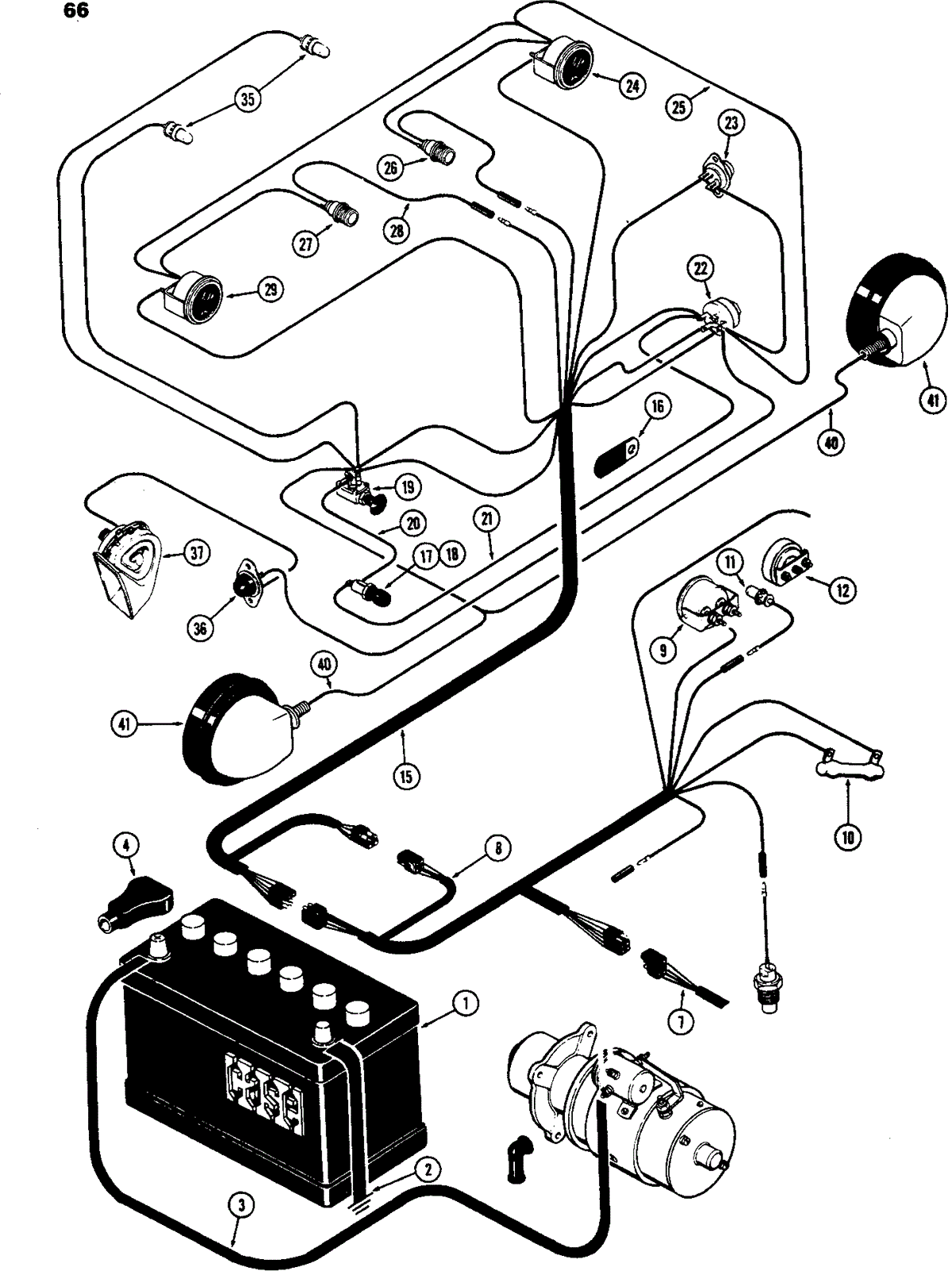 case 1190 alternator wiring diagram