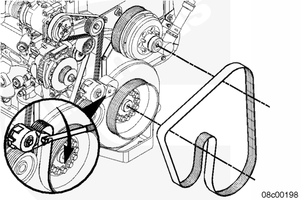 cat c13 serpentine belt diagram