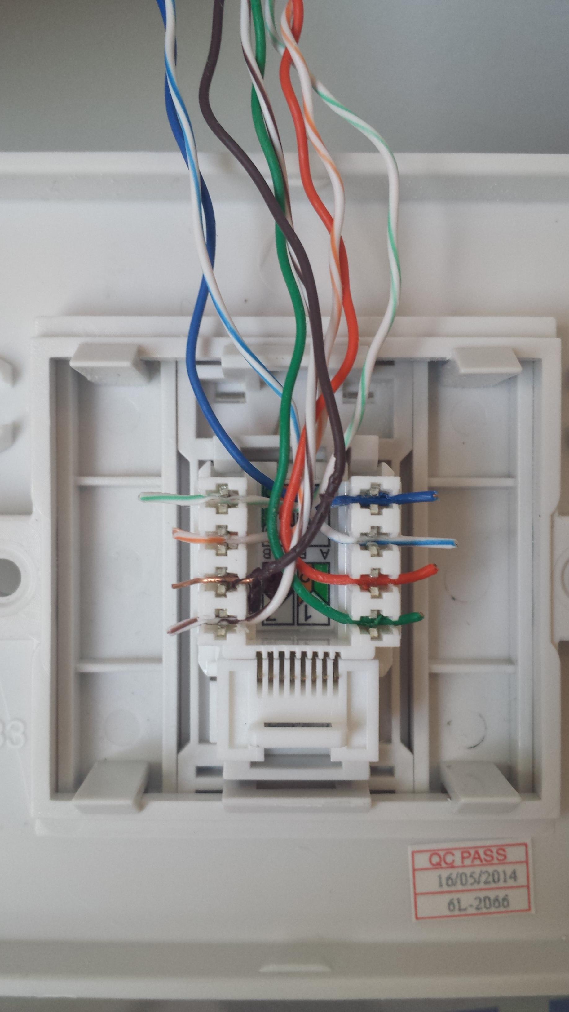 cat5e wiring diagram wall plate