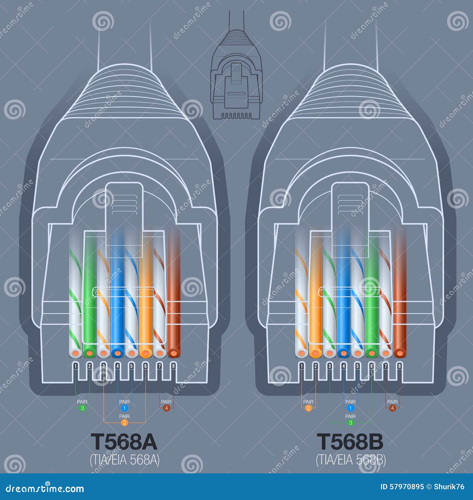 cat6 termination diagram