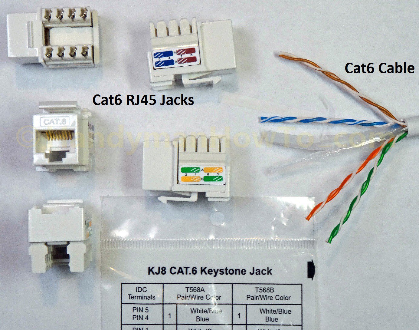 cat6 termination diagram