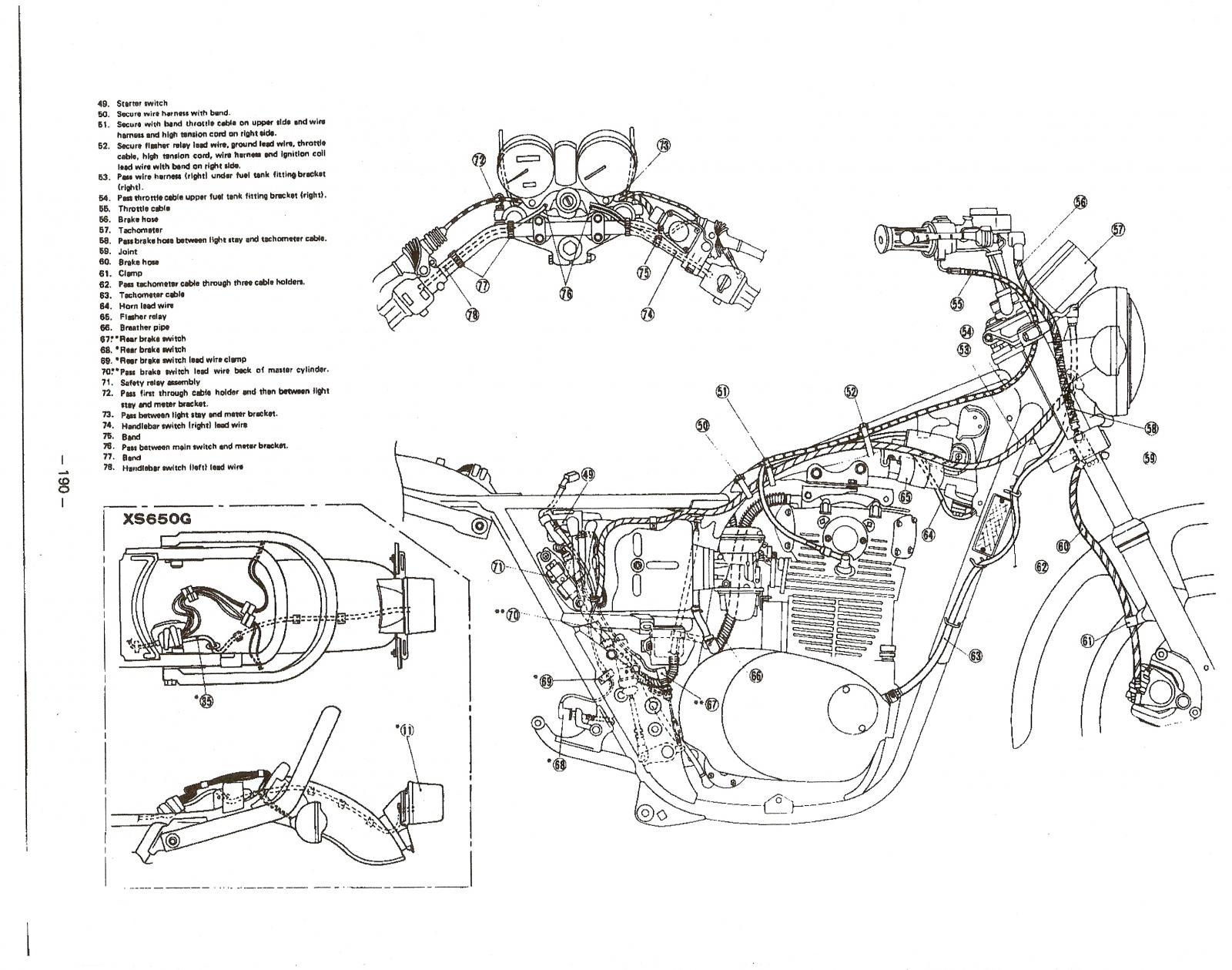 cb750 wiring harness routing