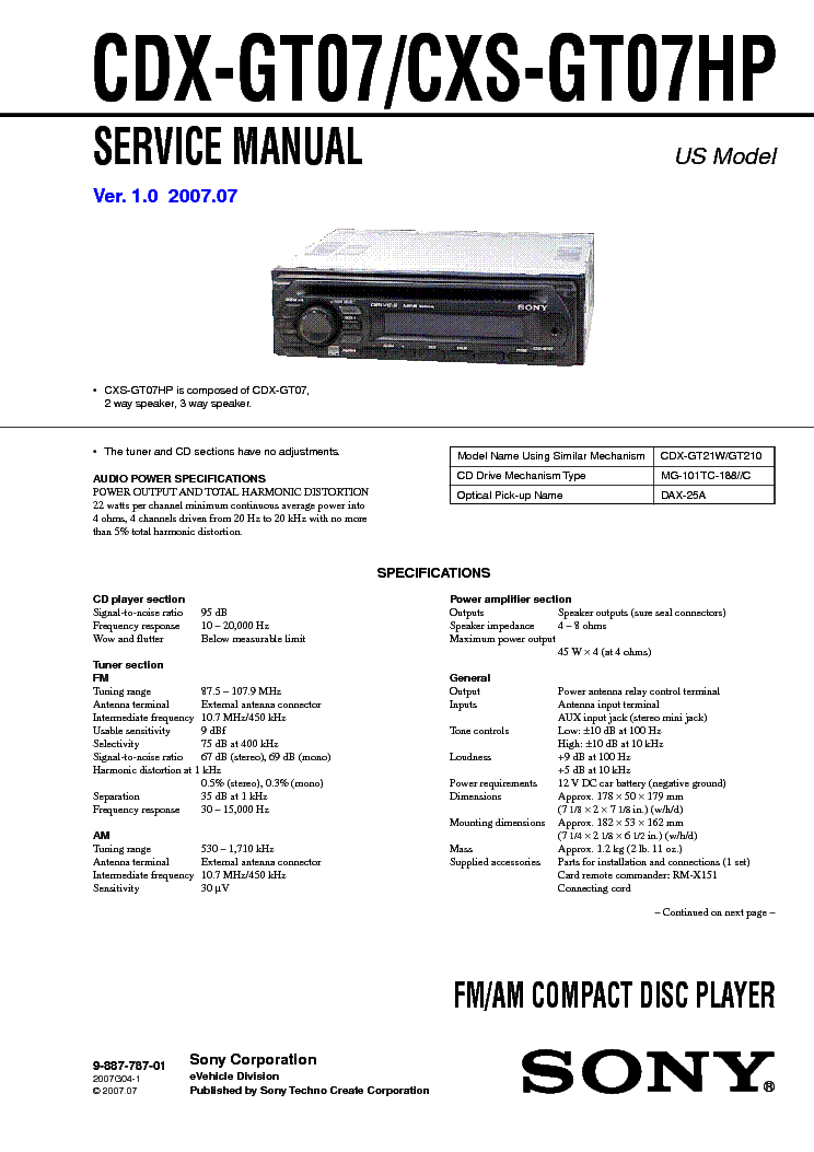 cdx gt07 wiring diagram