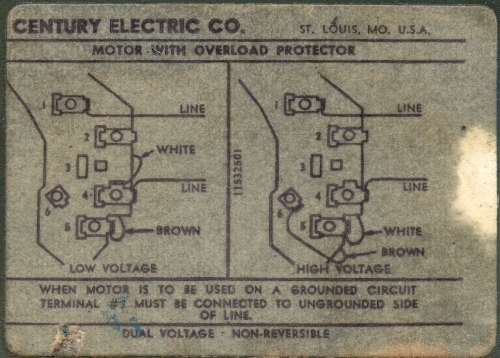 century motor b813 wiring diagram