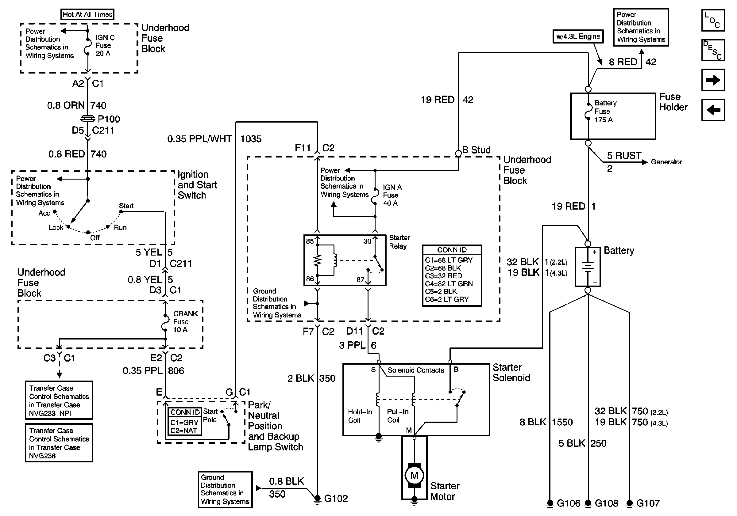 chevy s10 4.3 1992 starter wiring diagram