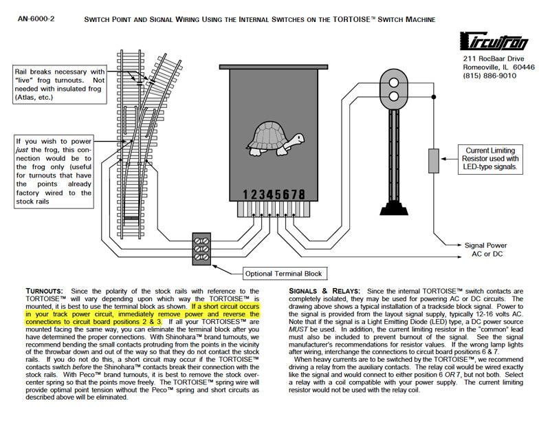 circuitron tortoise wiring diagram