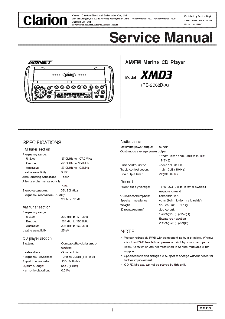 Clarion Xmd2 Wiring Diagram from schematron.org