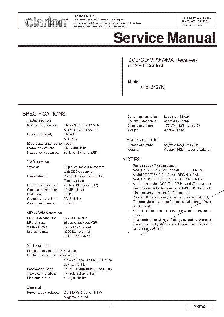 clarion cx609 wiring diagram