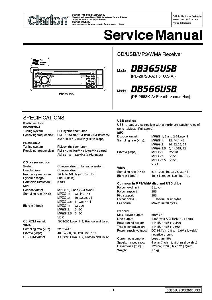 clarion cz101 wiring diagram