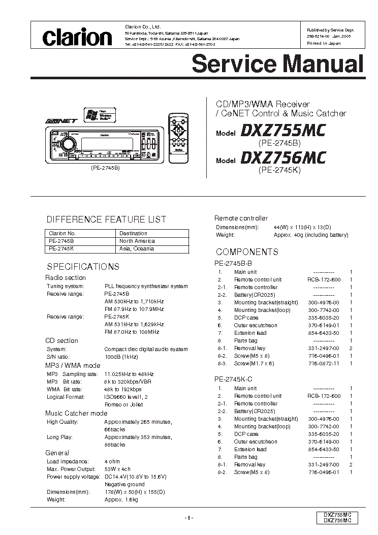 clarion cz105bt wiring diagram