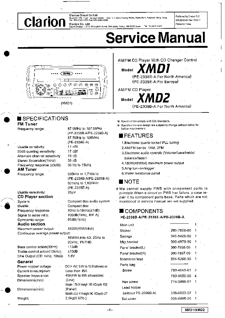 clarion cz109 wiring diagram