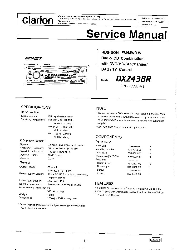 clarion deck wiring diagram