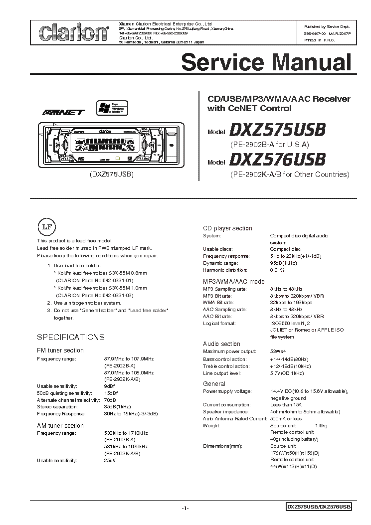 clarion deck wiring diagram