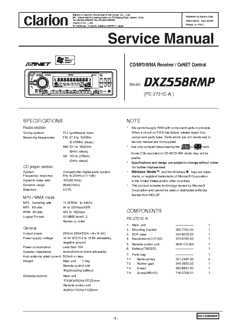 clarion dxz645mp wiring diagram