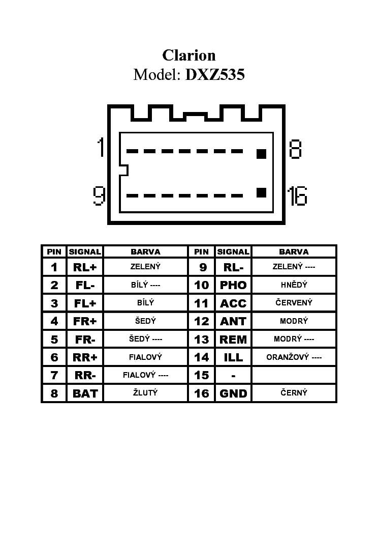 clarion dxz645mp wiring diagram