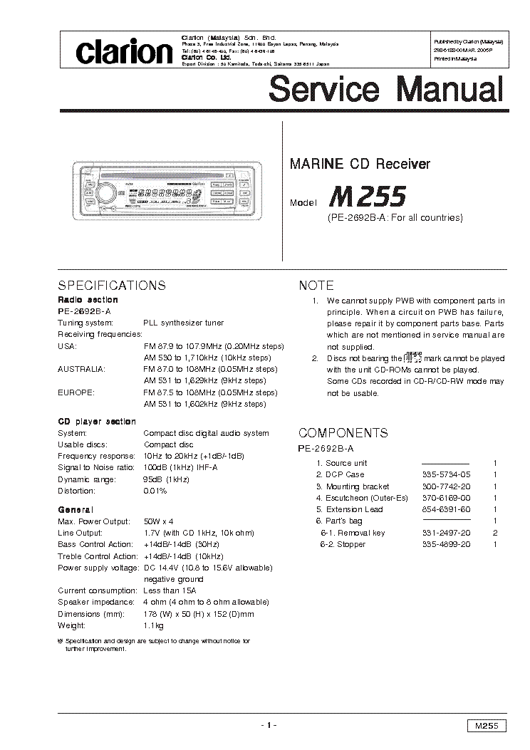 clarion vz409 wiring diagram