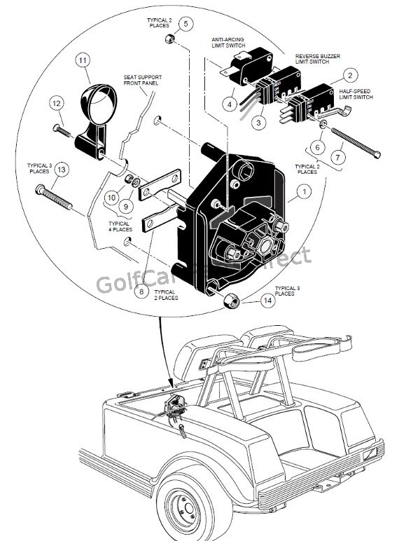 club car 36v forward reverse switch wiring diagram
