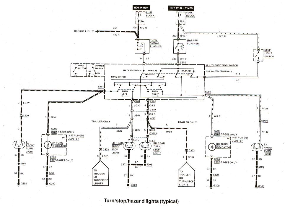 colour coded wiring diagram for rear tail lights on 1962 ford econoline