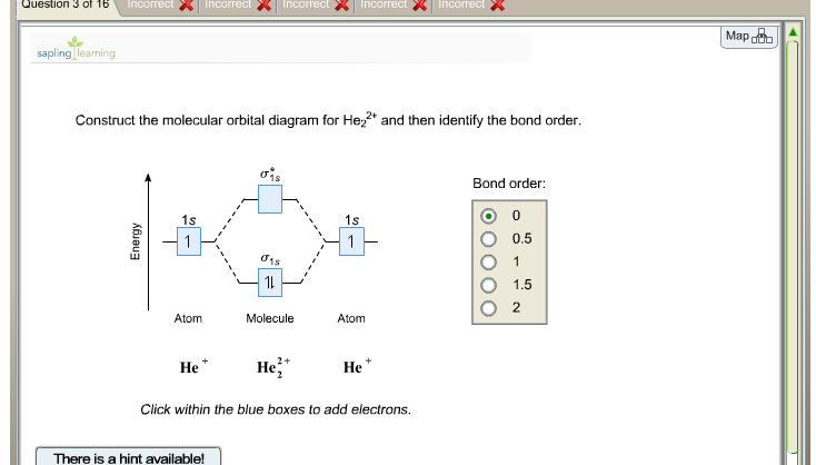 construct the molecular orbital diagram for he2 and then identify the bond order