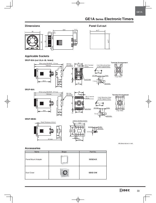 Control Relay Idec Sf1v-4-07l Wiring Diagram