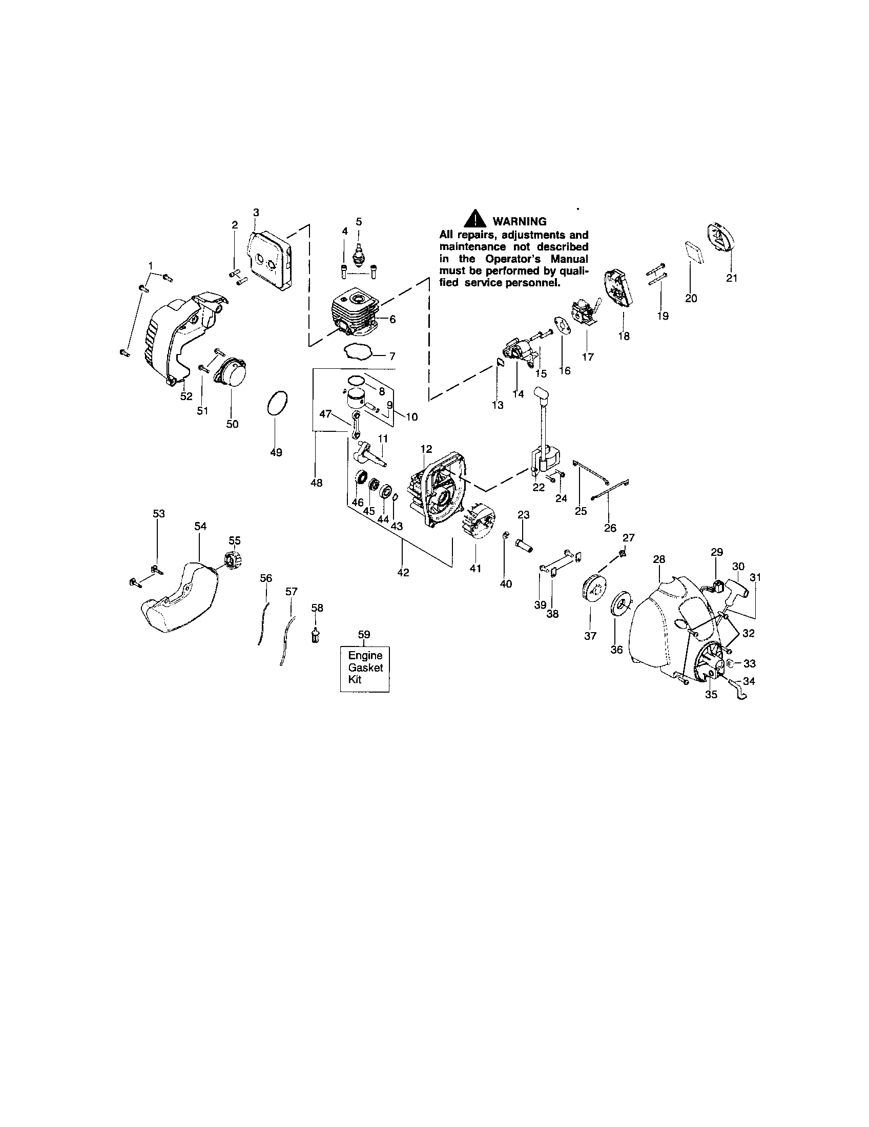 craftsman 32cc weedwacker parts diagram