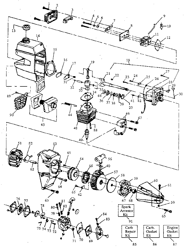 craftsman brushwacker 32cc fuel line diagram