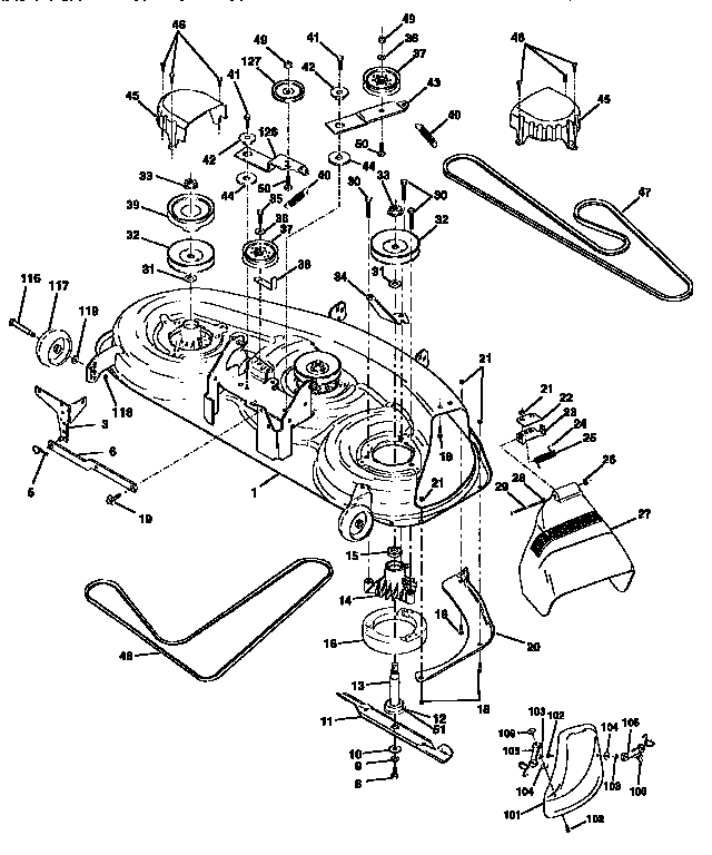 craftsman dlt 3000 drive belt diagram