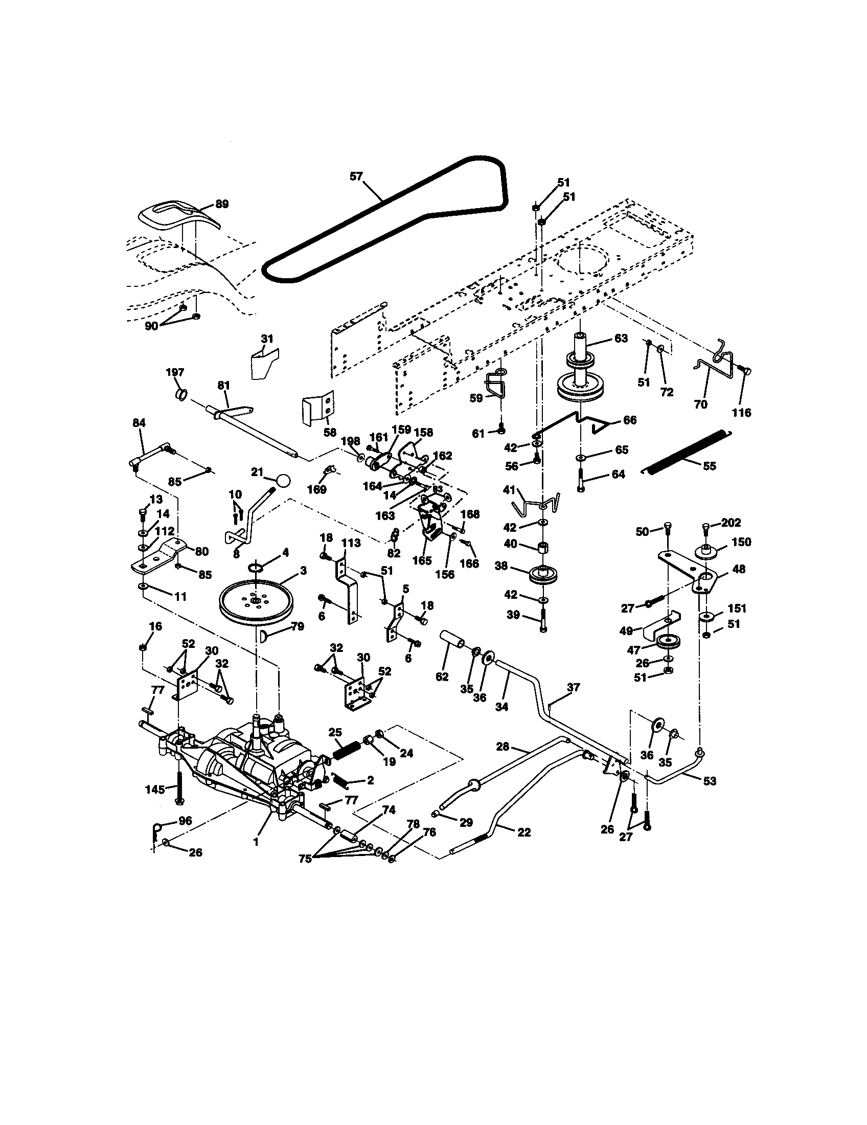craftsman dlt 3000 drive belt diagram