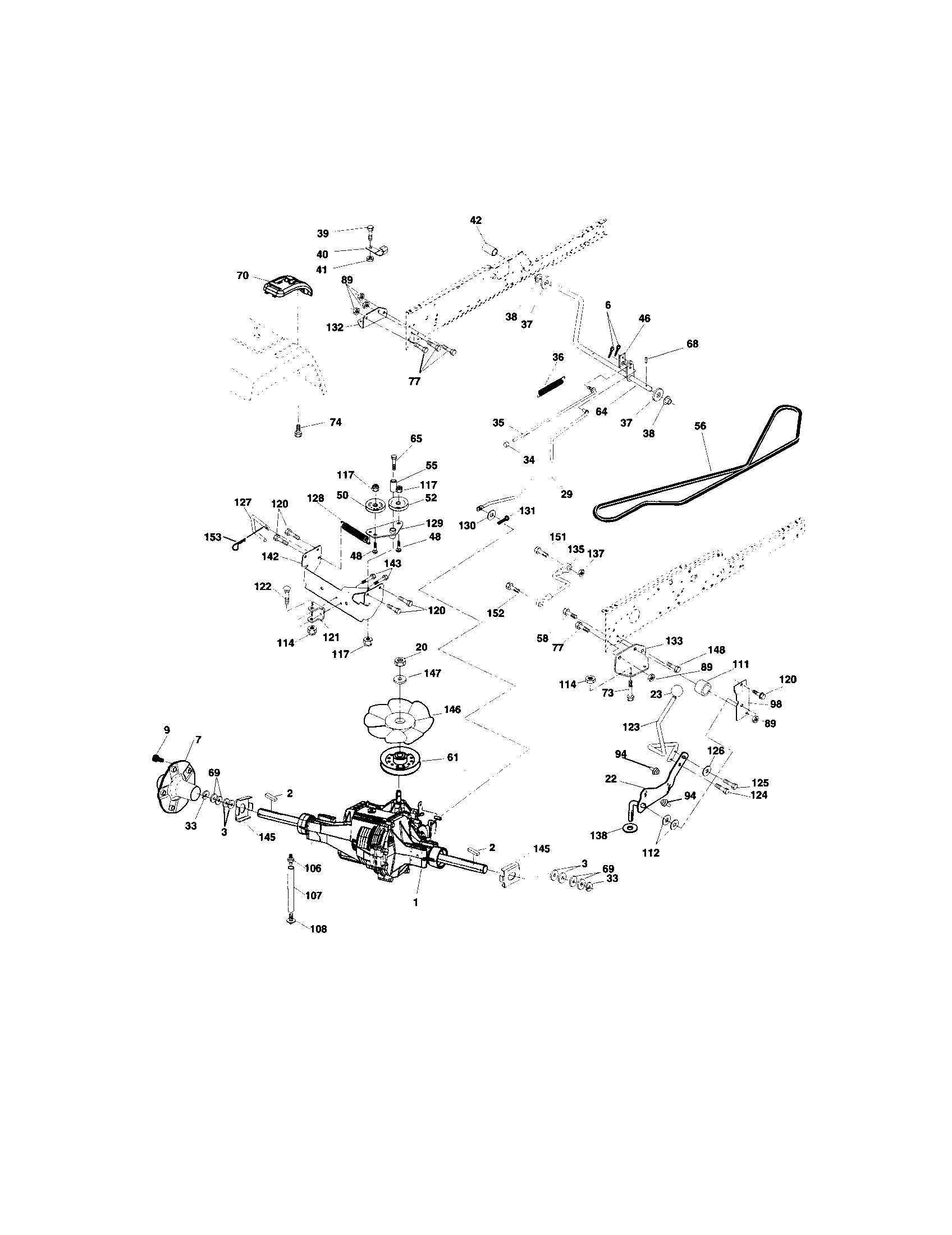 craftsman gt3000 belt diagram