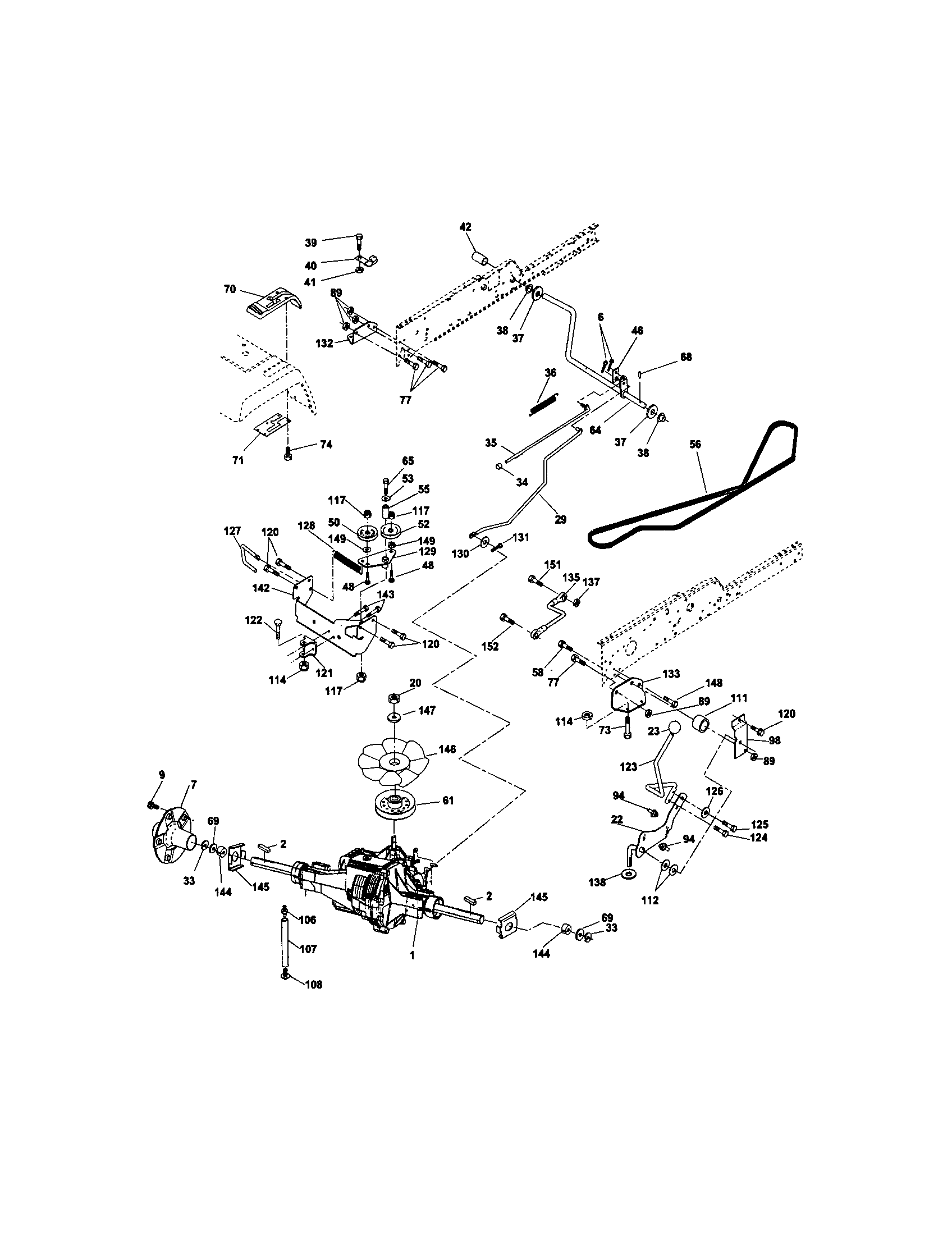 craftsman gt3000 belt diagram