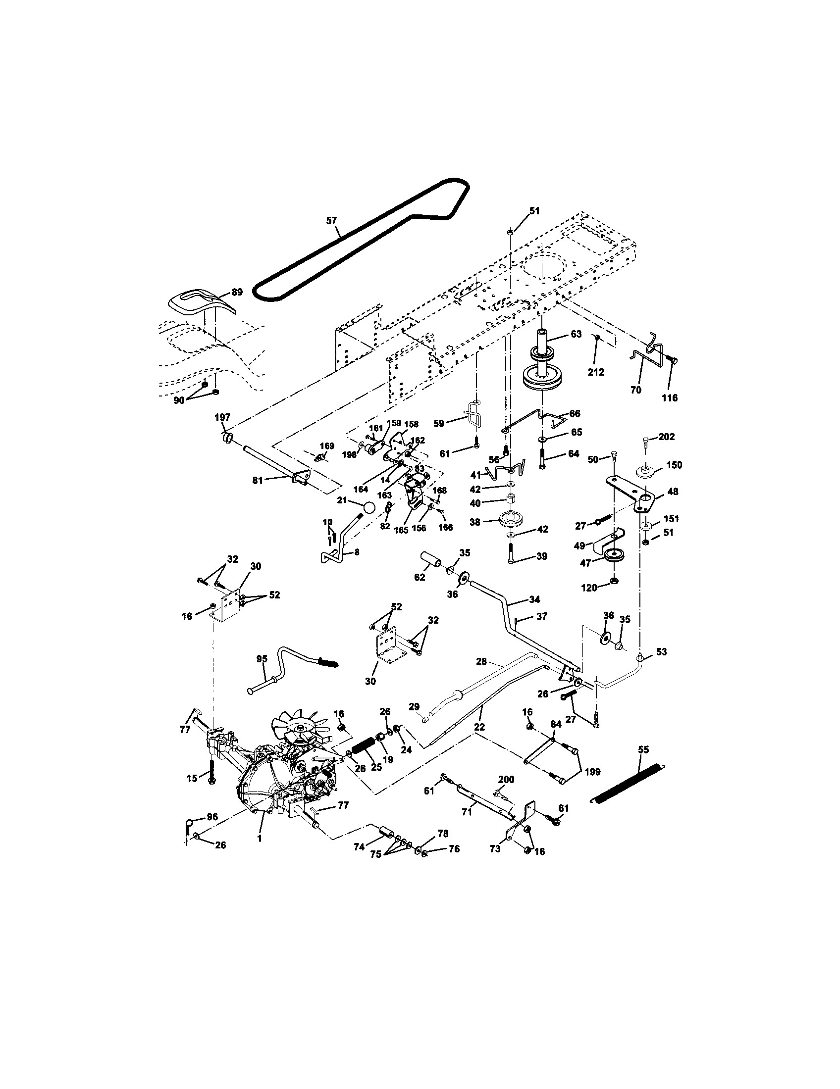 Craftsman Gt5000 Mower Deck Belt Diagram