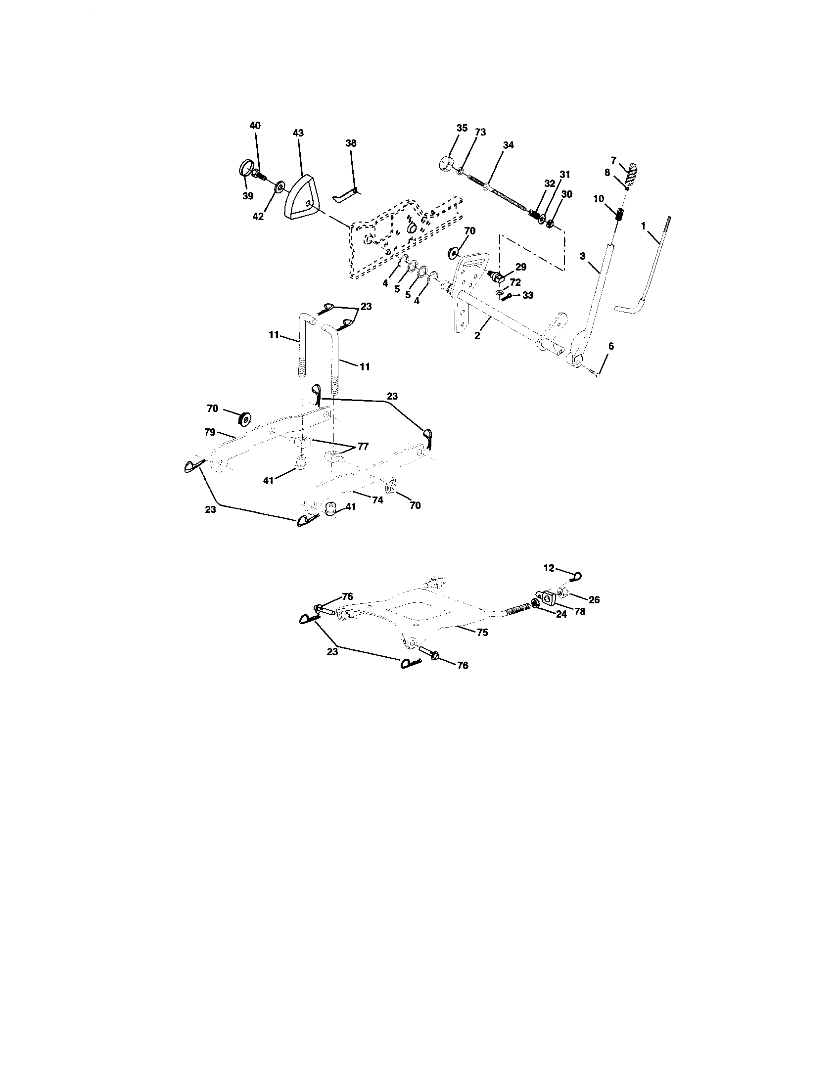 craftsman gt5000 mower deck belt diagram