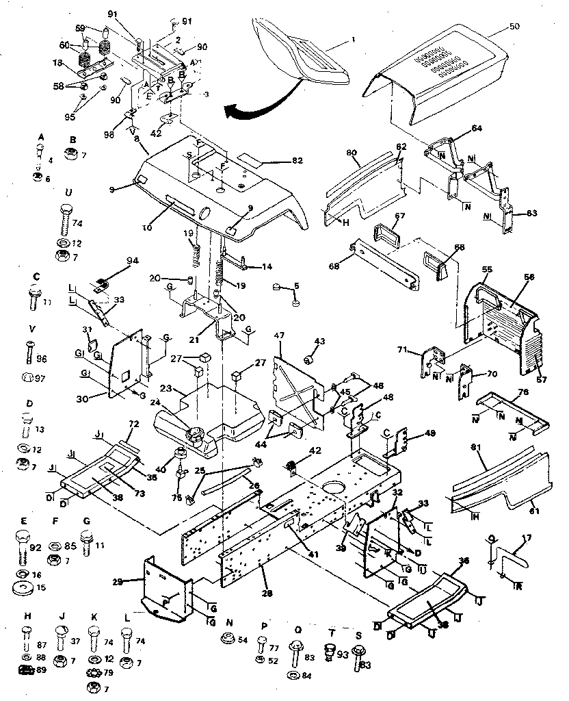 craftsman gt6000 belt diagram