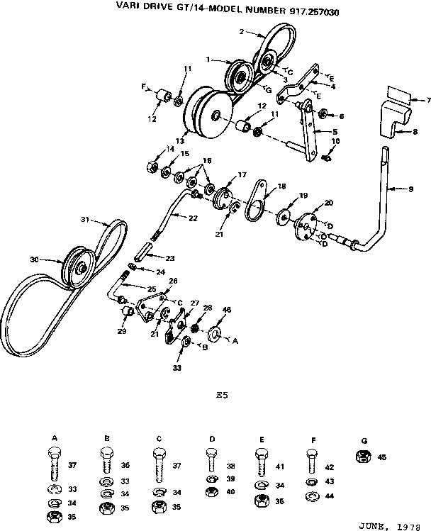 craftsman gt6000 drive belt diagram