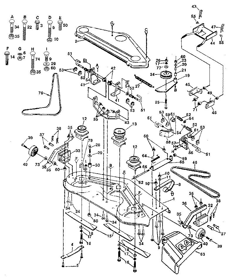 craftsman gt6000 parts diagram