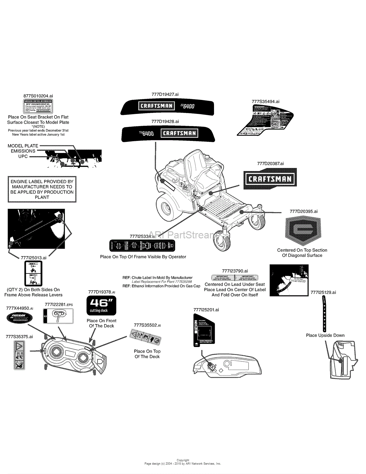 craftsman lt3000 parts diagram