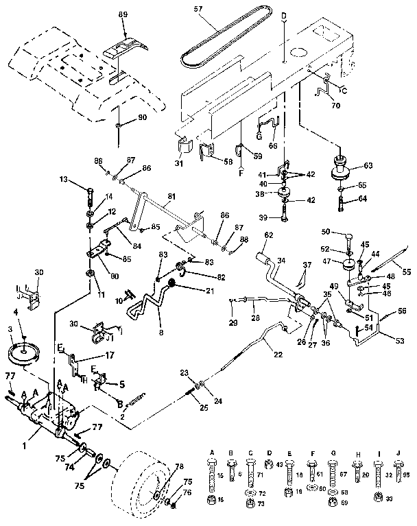 craftsman lt4000 parts diagram