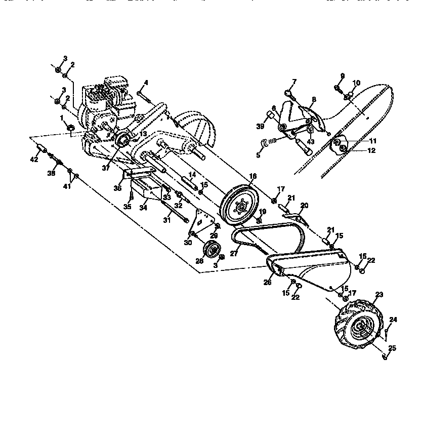 craftsman rototiller parts diagram