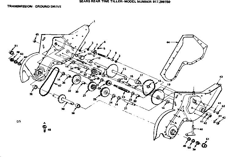 craftsman rototiller parts diagram