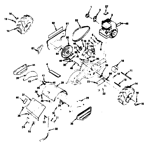 craftsman rototiller parts diagram