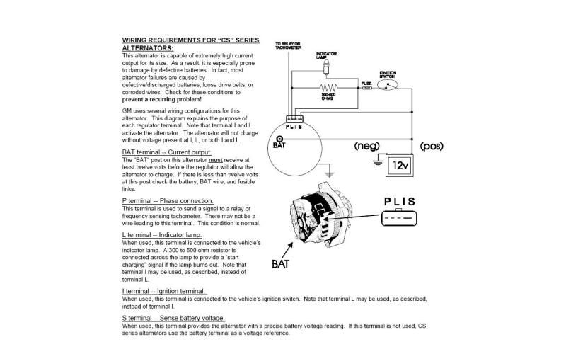 cs144 alternator wiring