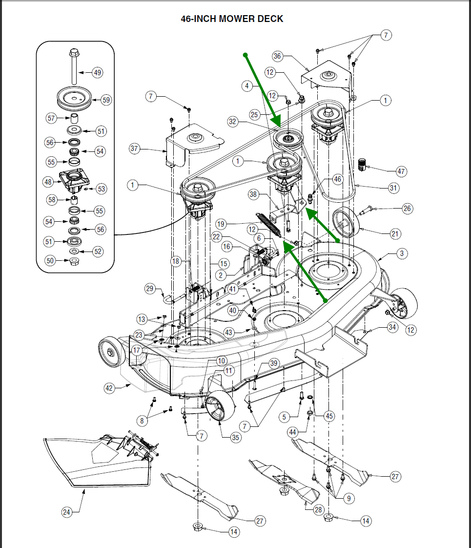 cub cadet 2185 deck belt diagram