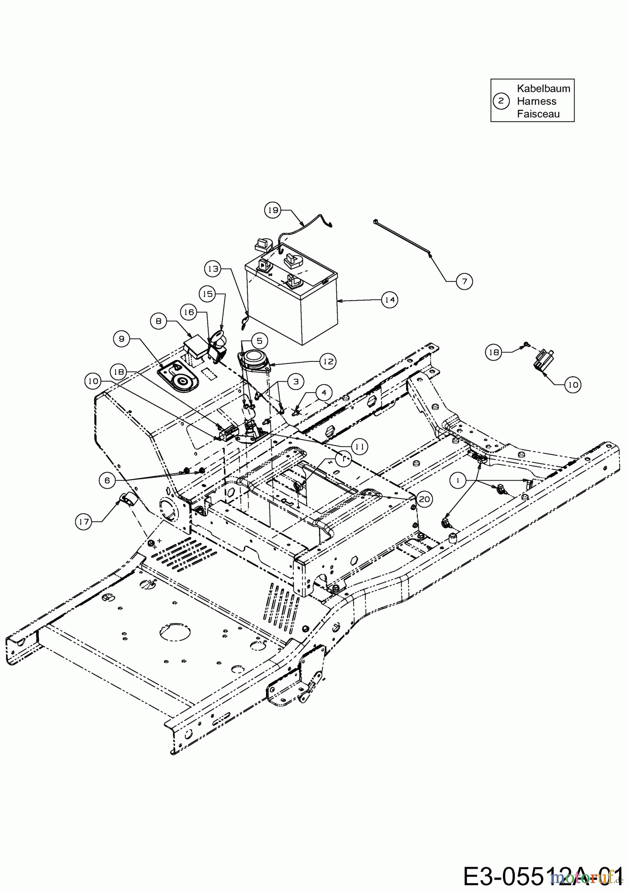 cub cadet 2185 deck belt diagram