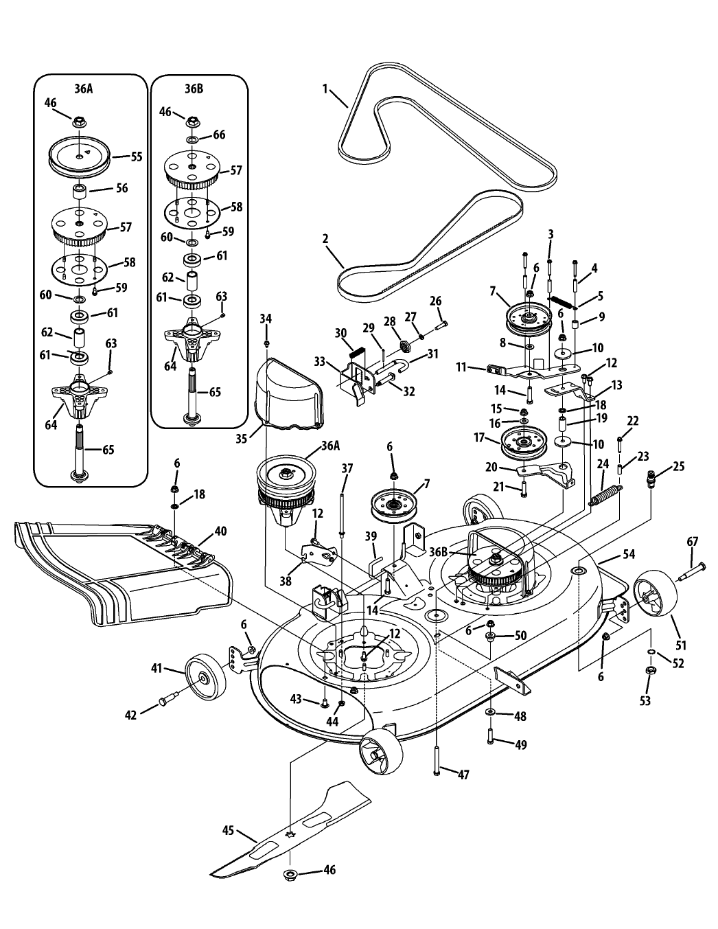 cub cadet lt1040 drive belt diagram