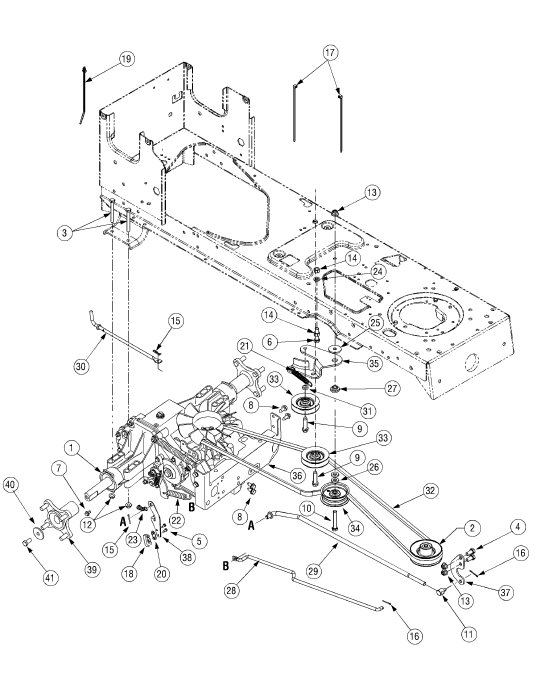 cub cadet lt1045 belt diagram