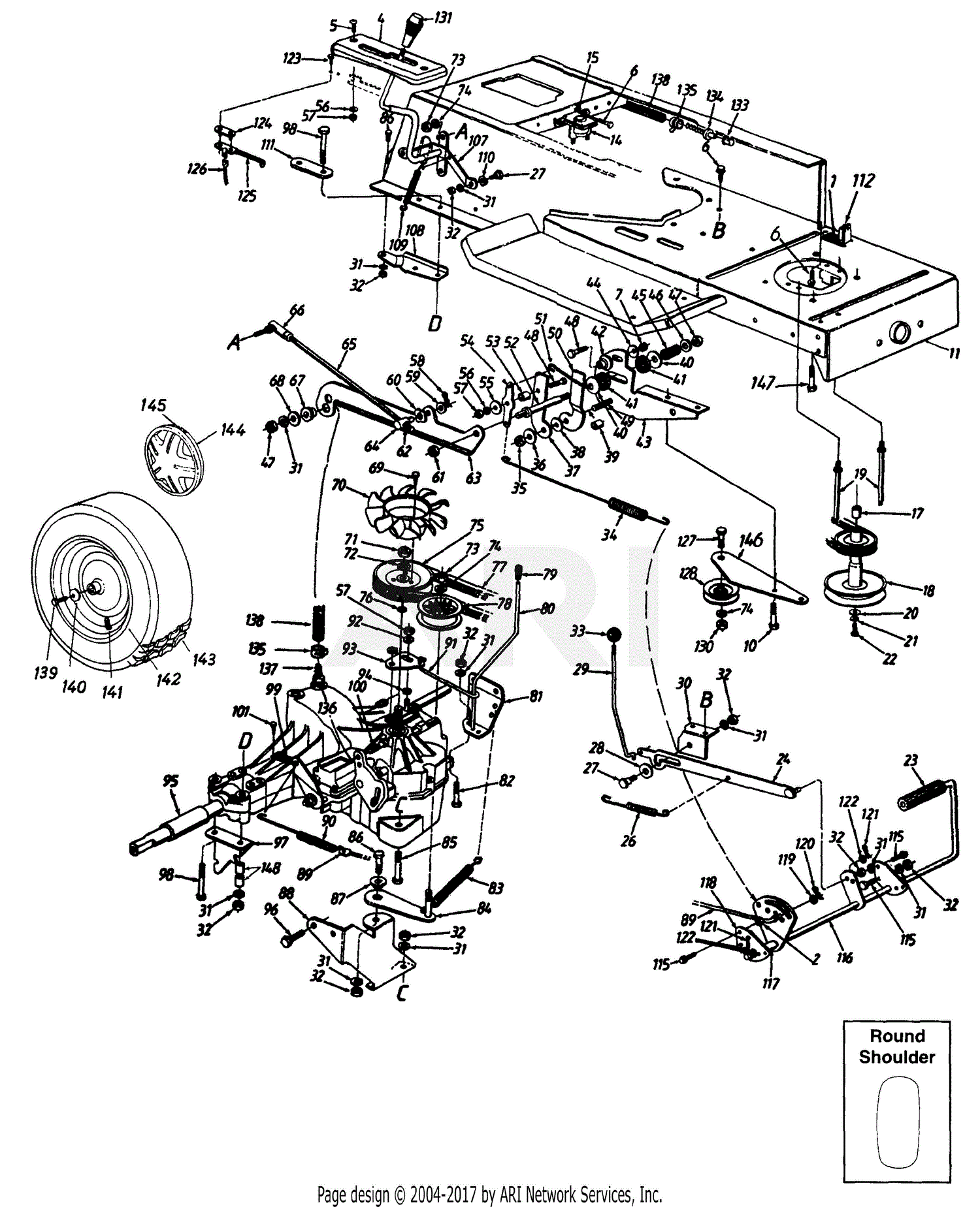 cub cadet ltx 1040 transmission drive belt diagram