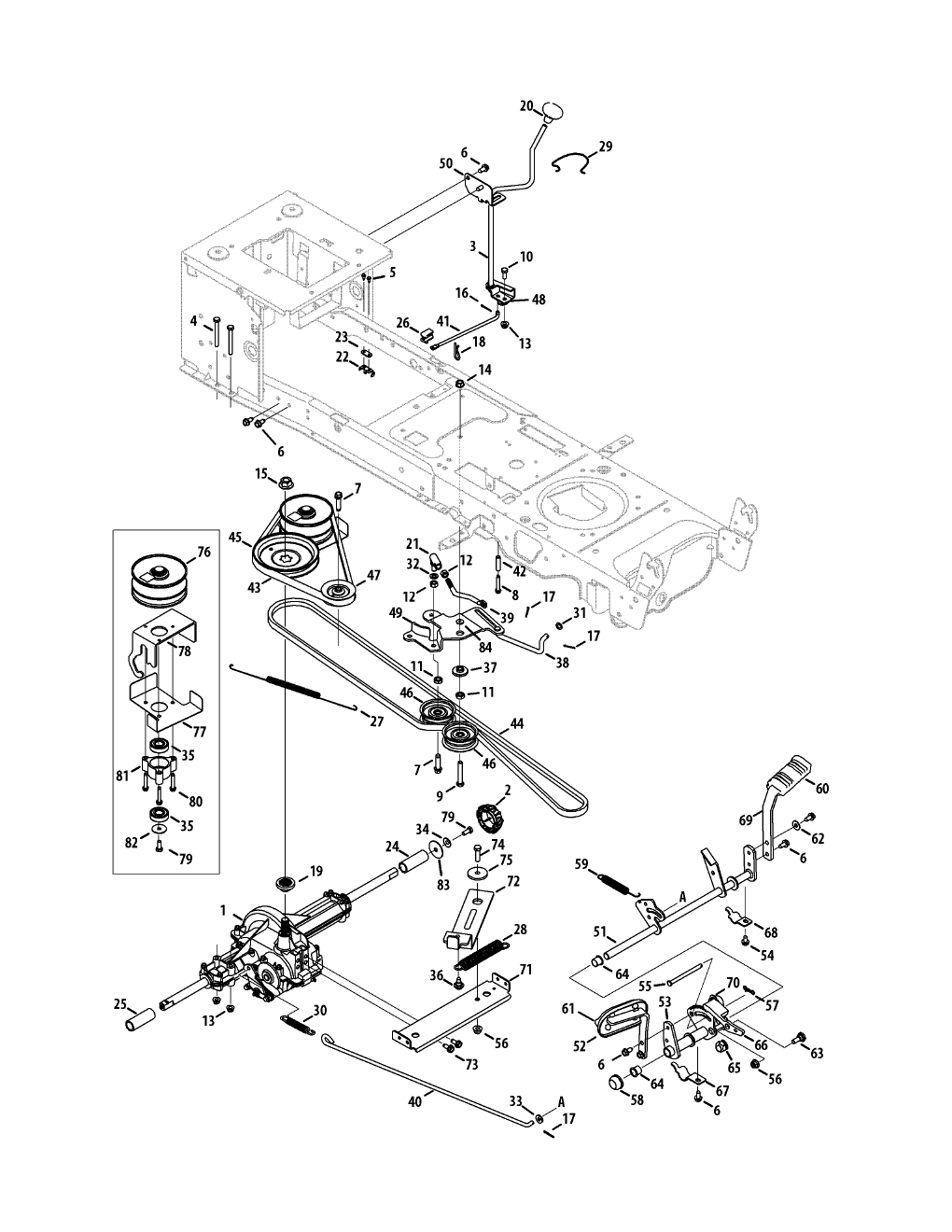 cub cadet ltx 1050 parts diagram
